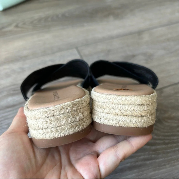 Lucky  Brand Gayte Black/Jute Platform Sandals - Picture 9 of 12